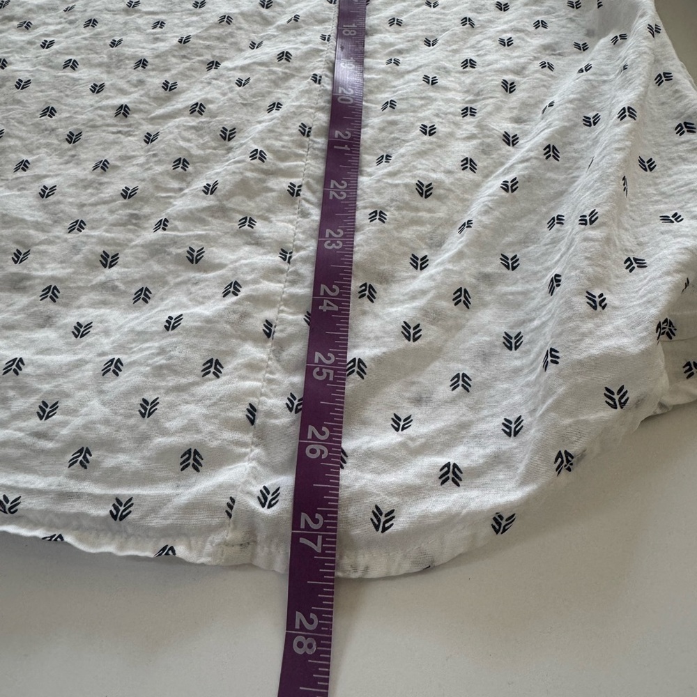 Eden & Olivia Coastal Navy Micro Print Cotton Blouse Large 🌸 - Picture 3 of 7
